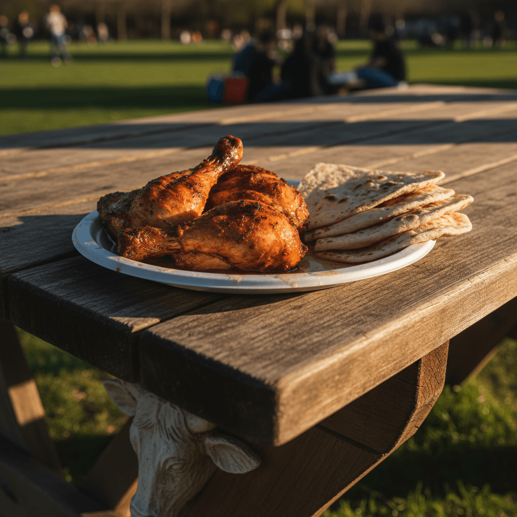 4 Quarter Chicken & 4 Rotis
